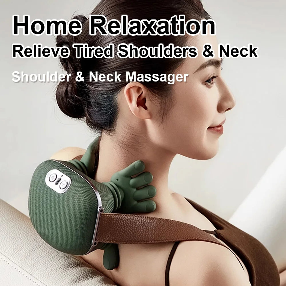 3D Shiatsu Deep-Kneading Neck Massager – Melt Away Mom’s Tension & Stress in Moments!