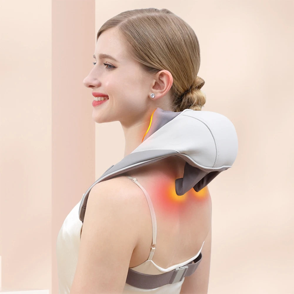3D Shiatsu Deep-Kneading Neck Massager – Melt Away Mom’s Tension & Stress in Moments!