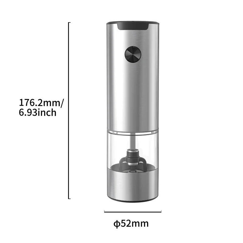 PureMama Spice: Electric Salt & Pepper Grinder – Adjustable, Refillable, Battery-Powered Kitchen Ease for Moms!