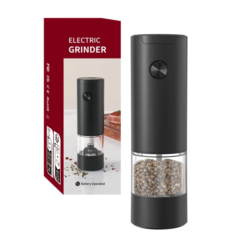 PureMama Spice: Electric Salt & Pepper Grinder – Adjustable, Refillable, Battery-Powered Kitchen Ease for Moms!